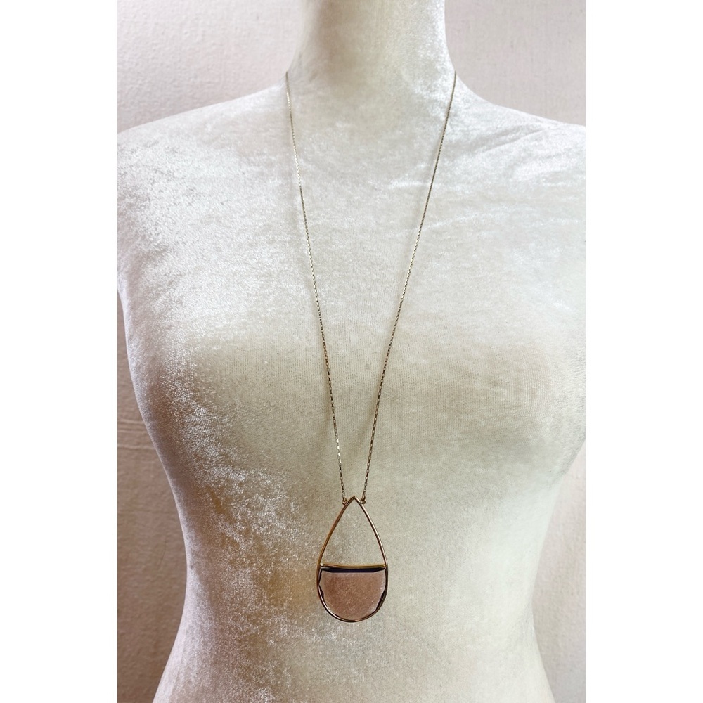 LOFT purple and gold pendant necklace